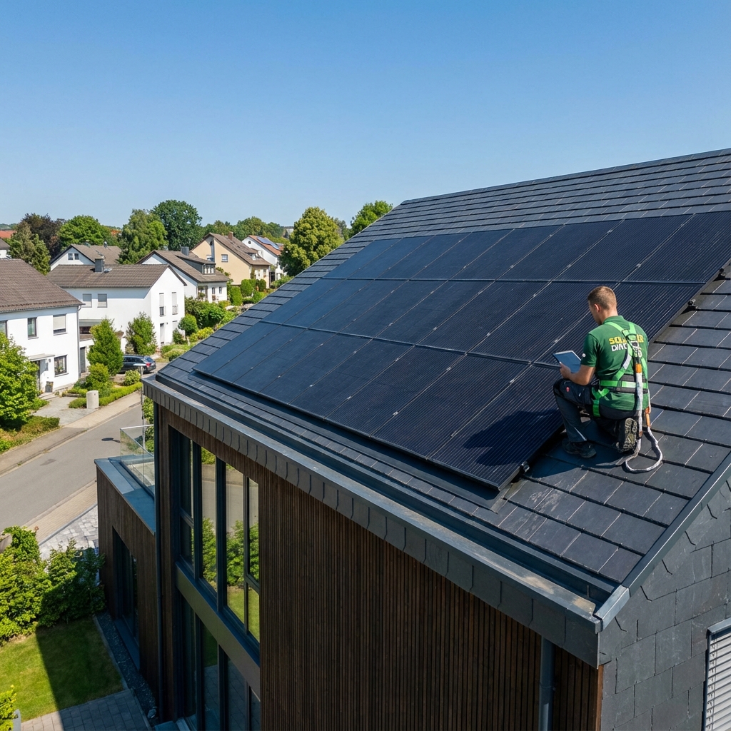 Musterprojekt Photovoltaikanlage mit Speicher auf einem Einfamilienhaus